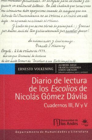 DIARIOS DE LOS ESCOLIOS DE NICOLÁS GÓMEZ DÁVIDA